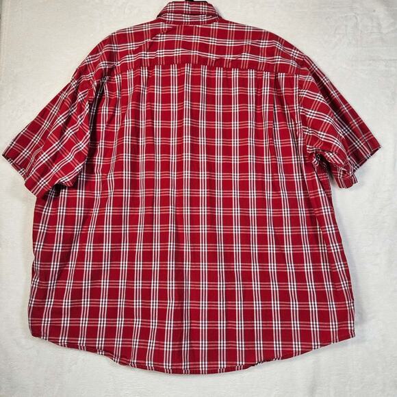 Wrangler Hero Shirt Mens 3XL Short Sleeve Chest Pockets Red - Picture 5 of 8